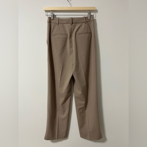 H&M Beige Brown Tan Trousers Wide Leg Pants - Picture 2 of 8